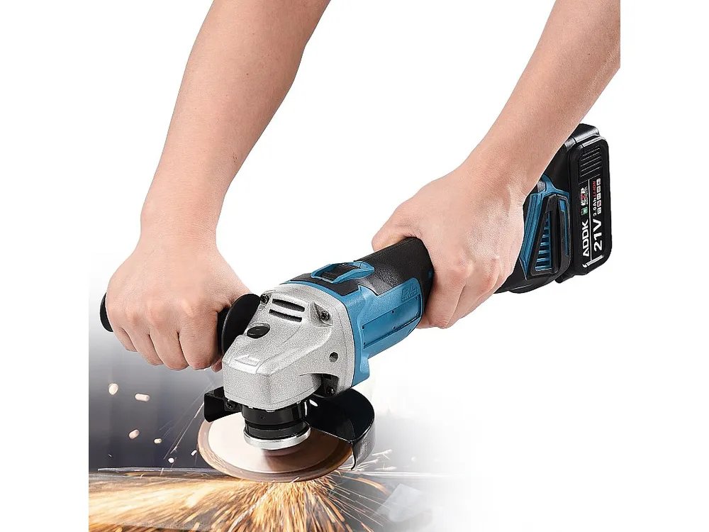 Accu haakse slijper voor Makita 18V, 125 mm accuslijpmachine, met borstelloze motor, schijfbescherming (zonder accu, zonde...