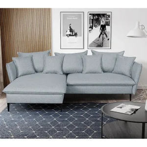 Hoekslaapbank LAZARE van PASCAL MORABITO - Stof - Blauwgrijs - Hoek links - Koop nu online