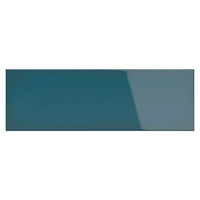 Decocer Cinca Wandtegel Metro hoogglans blue - 10 x 30 cm, Blauw, Glanzend