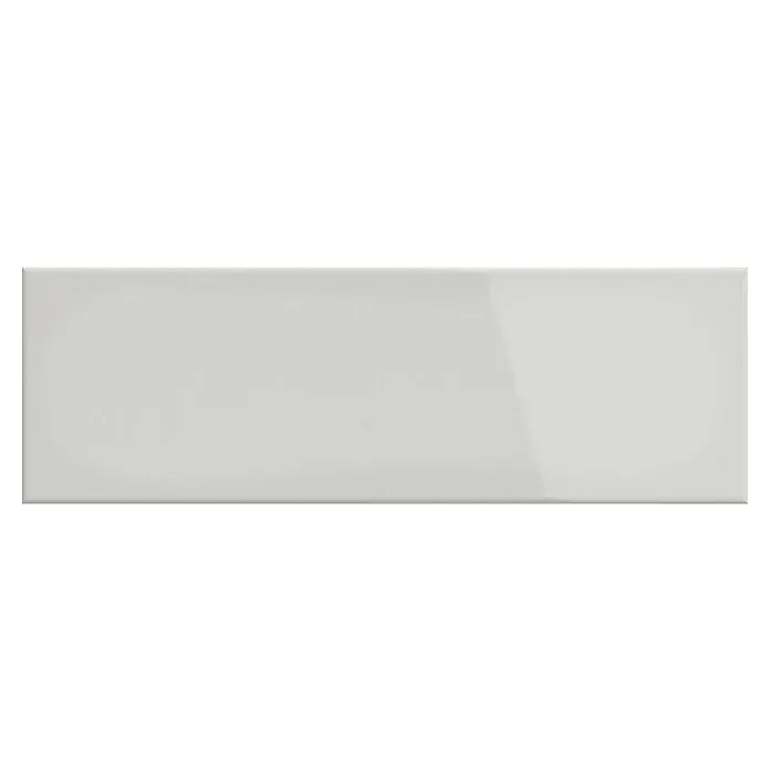 Decocer Cinca Wandtegel Metro lak light grey - 10 x 30 cm, Grijs, Glanzend