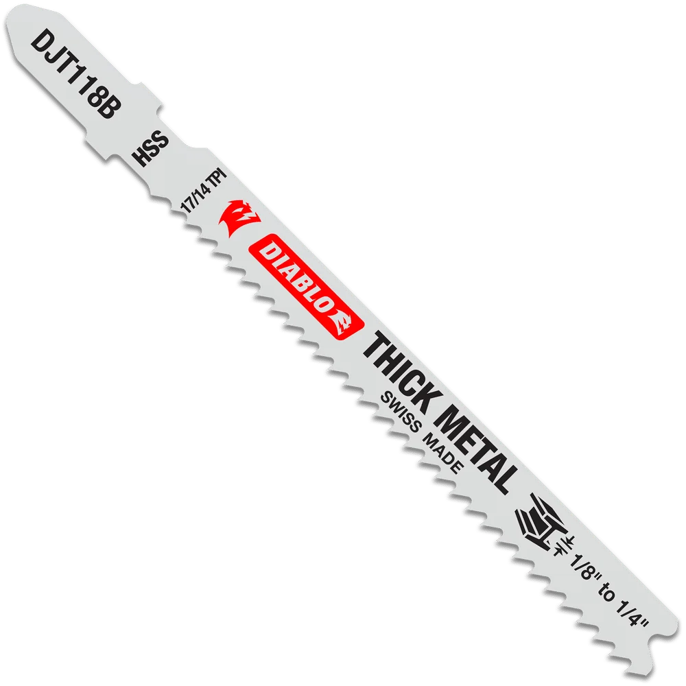 DIABLO 3-5/8" 17/14 TPI High Speed Steel T-Shank Jig Saw Blades Vol Metal (5 PACK)