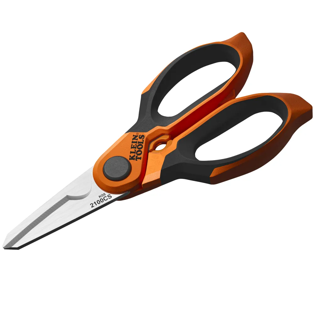 KLEIN TOOLS Long Reach Cable Stripping Electrician Scissors, 7-Inch 2100CS