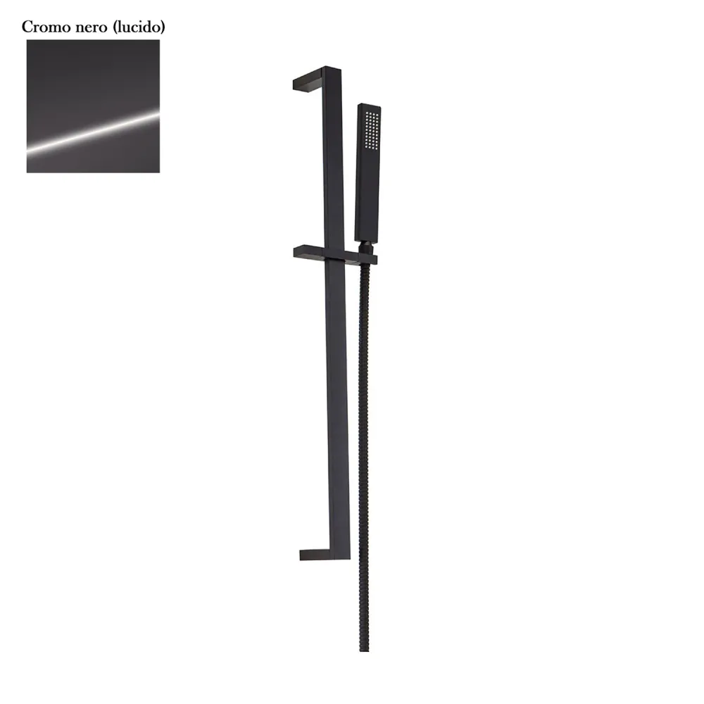 Brass sliding 10x30mm shower Master and koolzwart chrome flexible hose