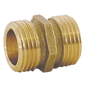 Eastman 3/4 . MHT x 3/4 . MHT Tapped 1/2 . FIP Messing Hose-To-Pipe