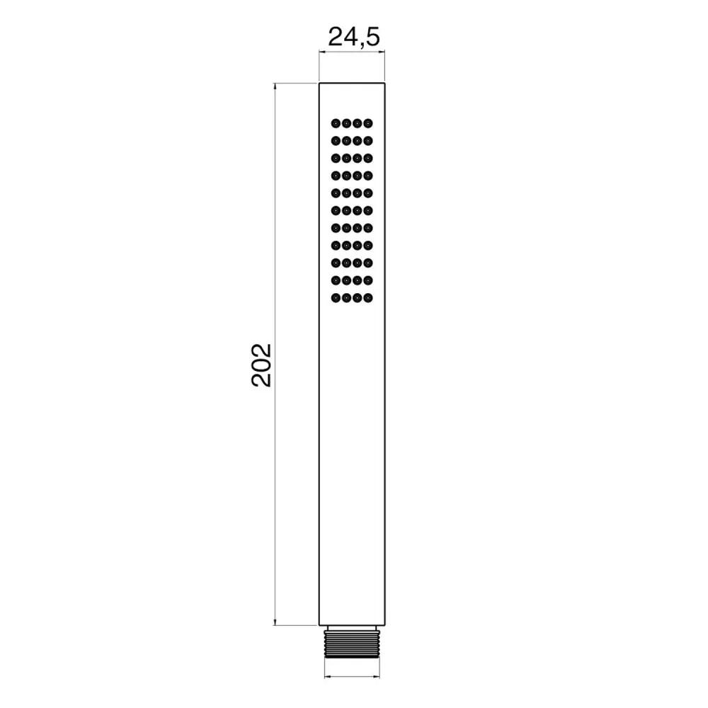 Glamour single-jet showerhead anti-limescale messing