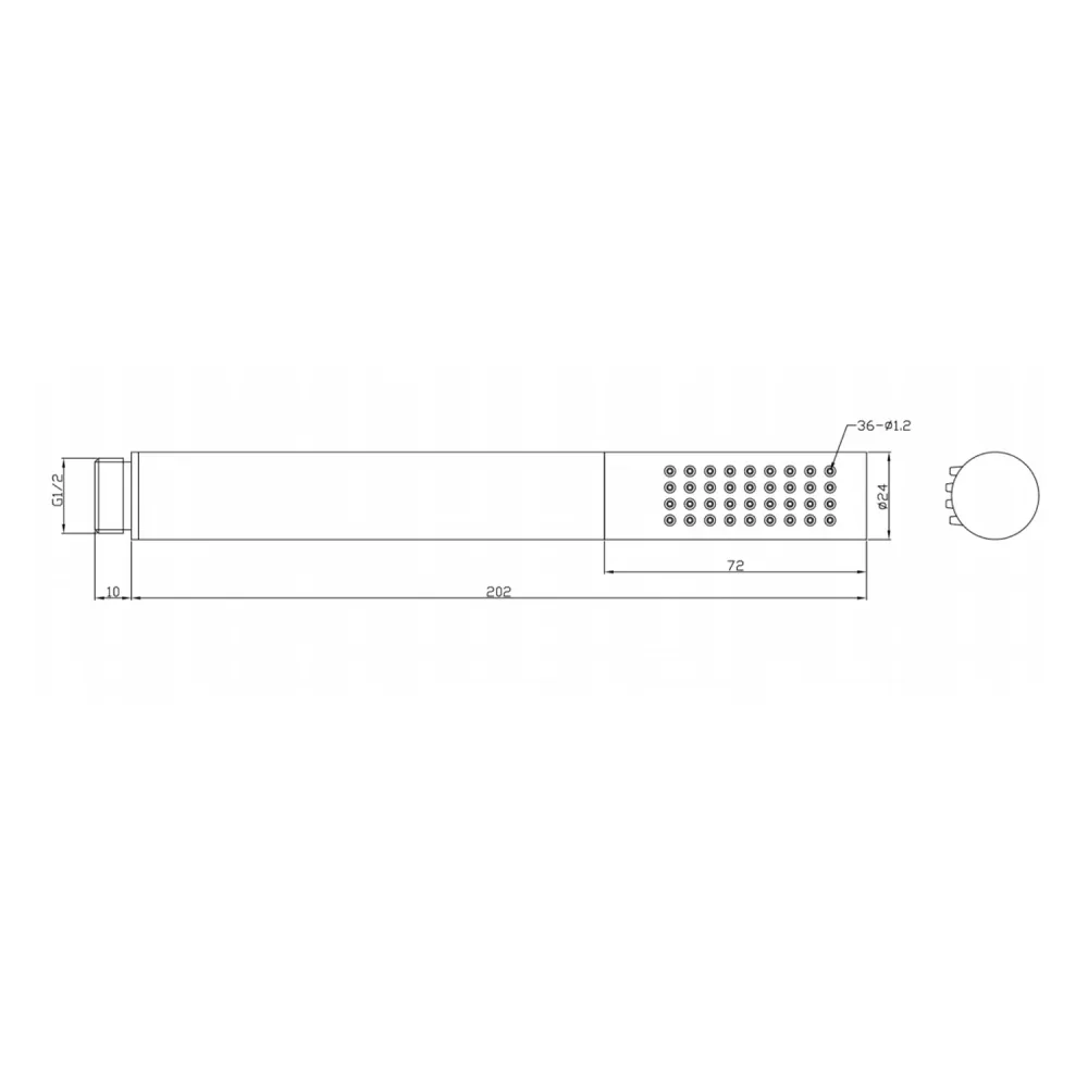 Minimal-chic design hand shower messing, model 'MIA' ARES | 60W | 200-480°C |
