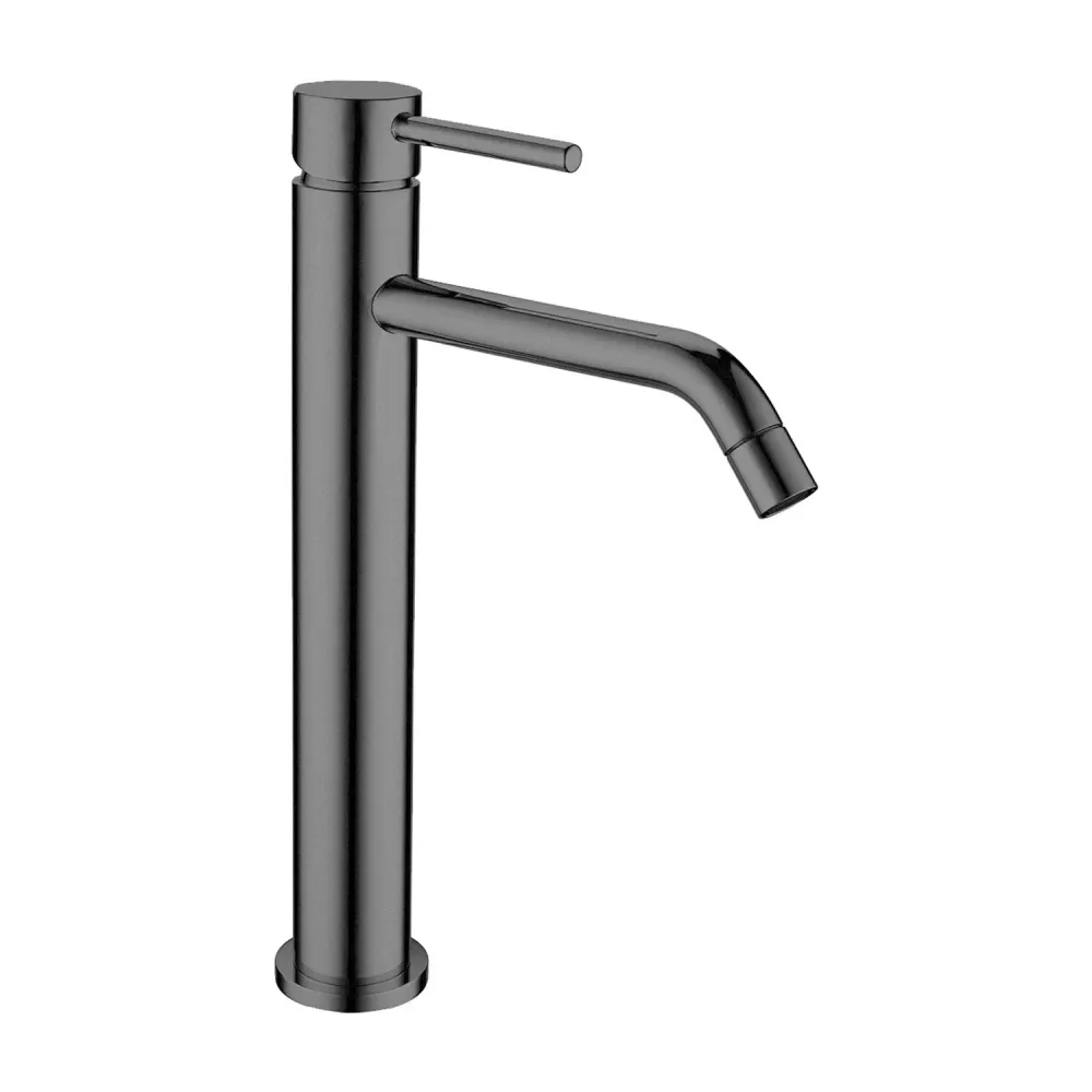Tall basin mixer Moon series effen black brass