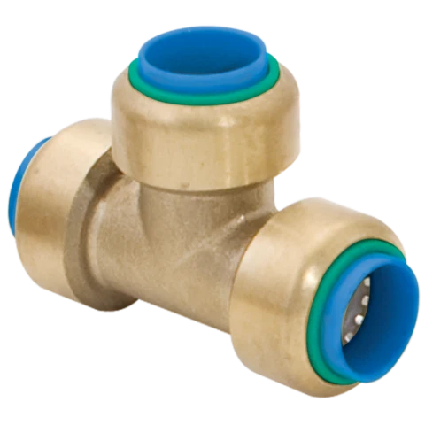 Temperatuurregelbare Soldeerbout Eastman 3/4 . x 1/2 . x 3/4 . Geel koper Push-Fit Tee