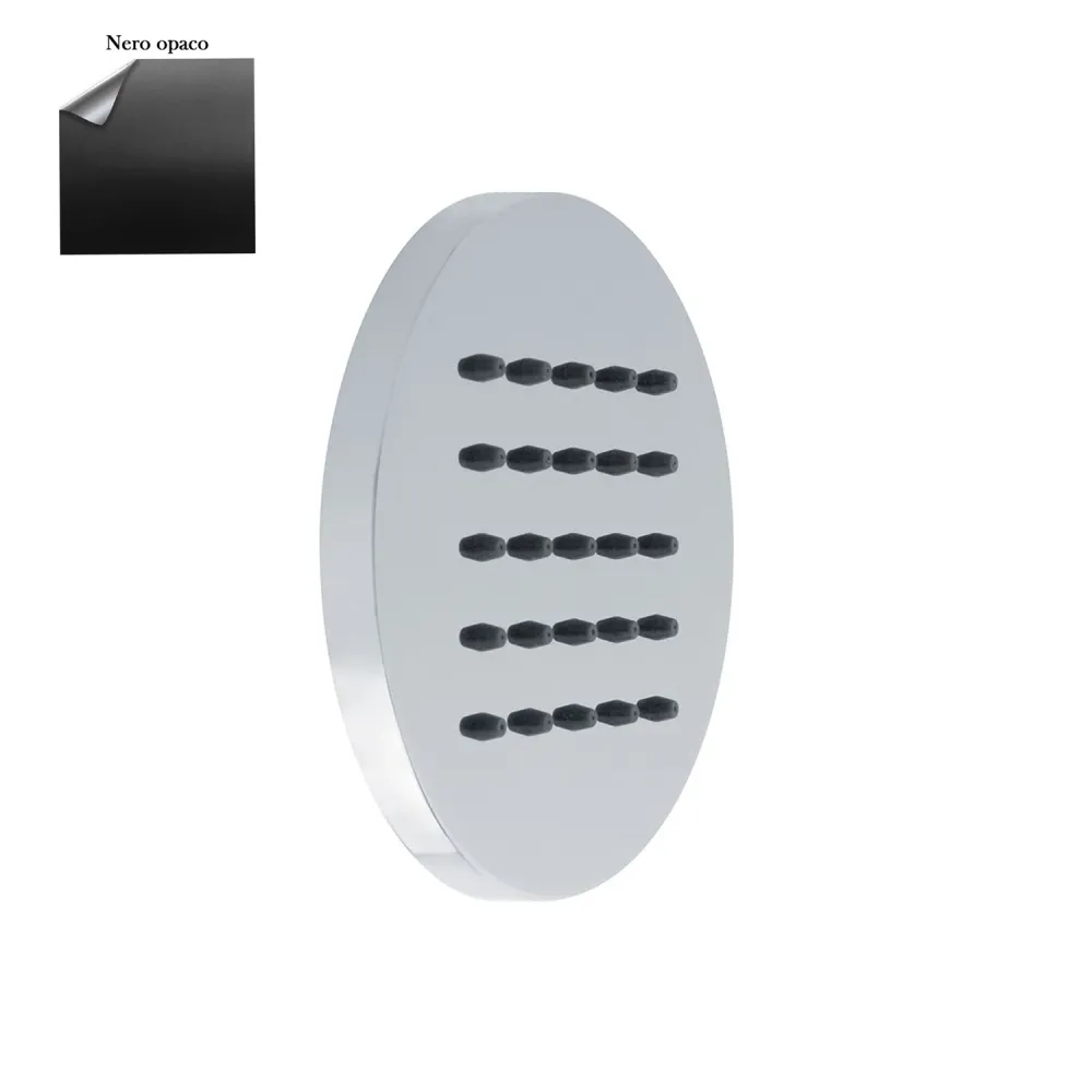 Wall-mounted 100mm body jet showerhead black geel koper