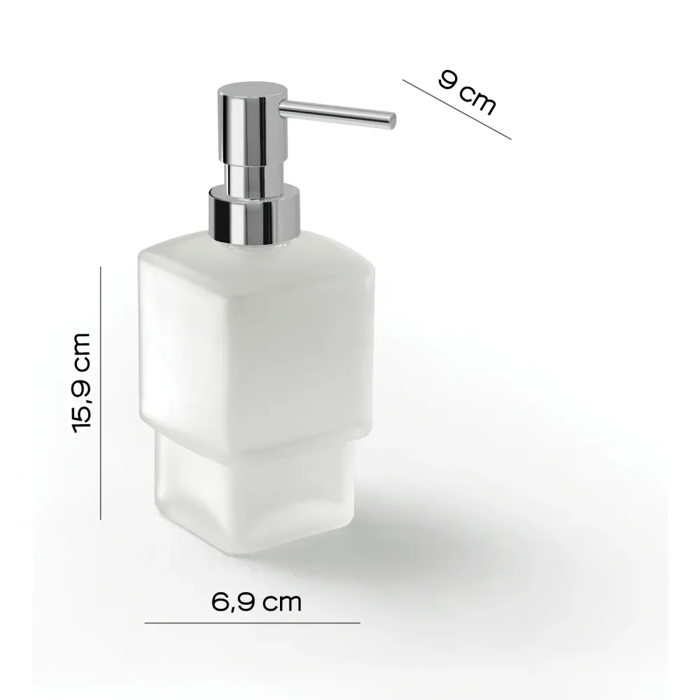 Soap dispenser geel koper pump Gedy Lounge series - Satin Chrome