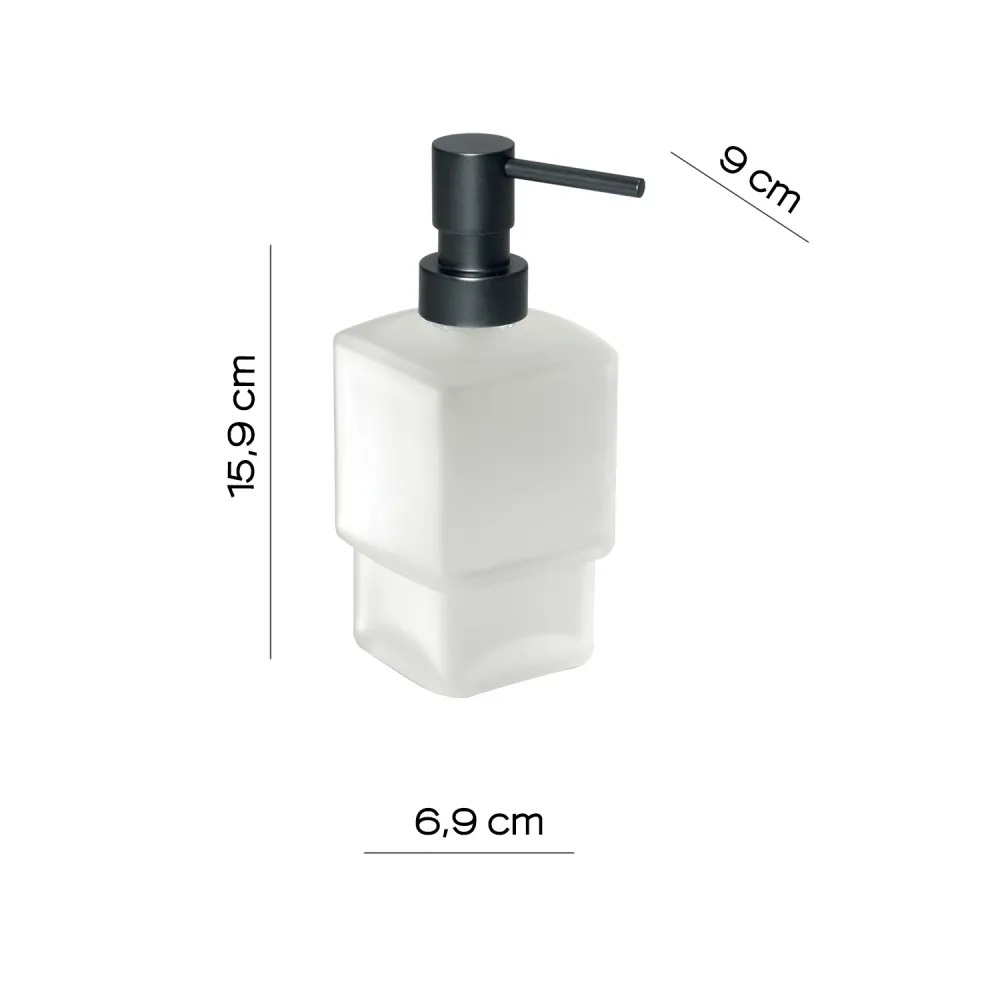 Soap dispenser messing pump Gedy Lounge series - Satin Black