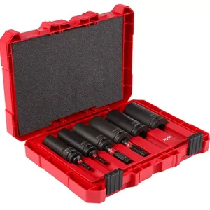MILWAUKEE 10 PC. SHOCKWAVE Lineman's 2--1 12 Point Socket Set