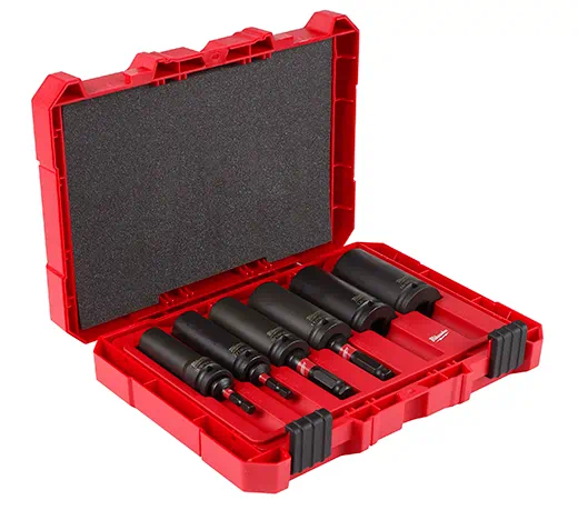 MILWAUKEE 10 PC. SHOCKWAVE Lineman's 2--1 12 Point Socket Set