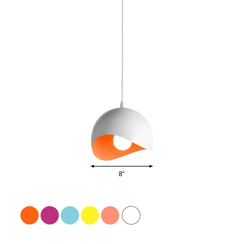 Energiezuinige LED Waveforms Dome Plafondlamp Moderne Stijl Metaal 1 Lamp Binnenkant Roze/Geel Hoogte Verstelbare Hangende...