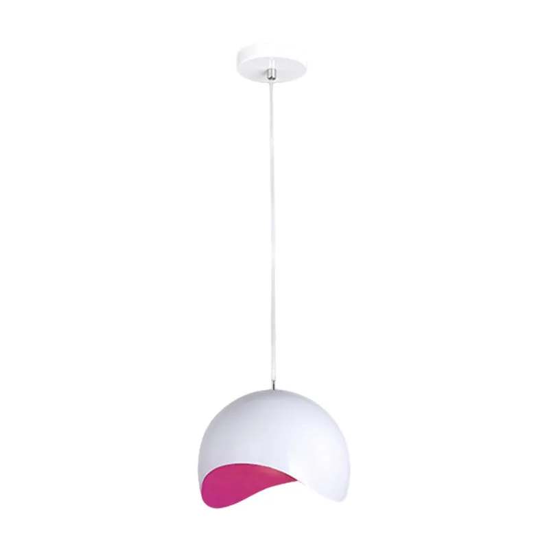 Energiezuinige LED Waveforms Dome Plafondlamp Moderne Stijl Metaal 1 Lamp Binnenkant Roze/Geel Hoogte Verstelbare Hangende...