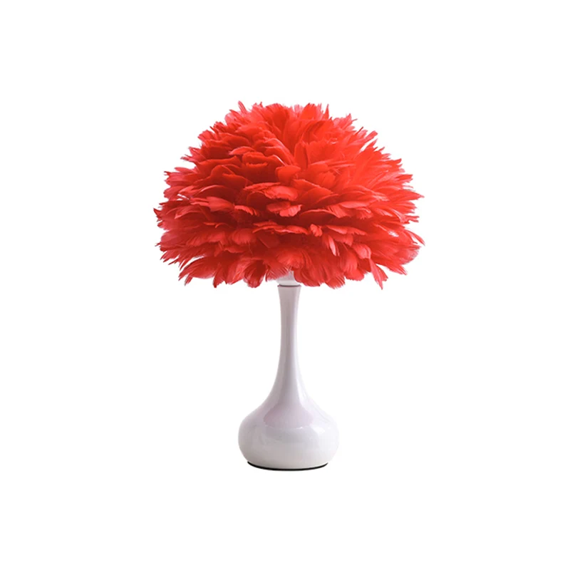 Feather Vase Night Stand Lamp Nordic 1-lamp tafelverlichting voor slaapkamerdecoratie - Incl. Garantie
