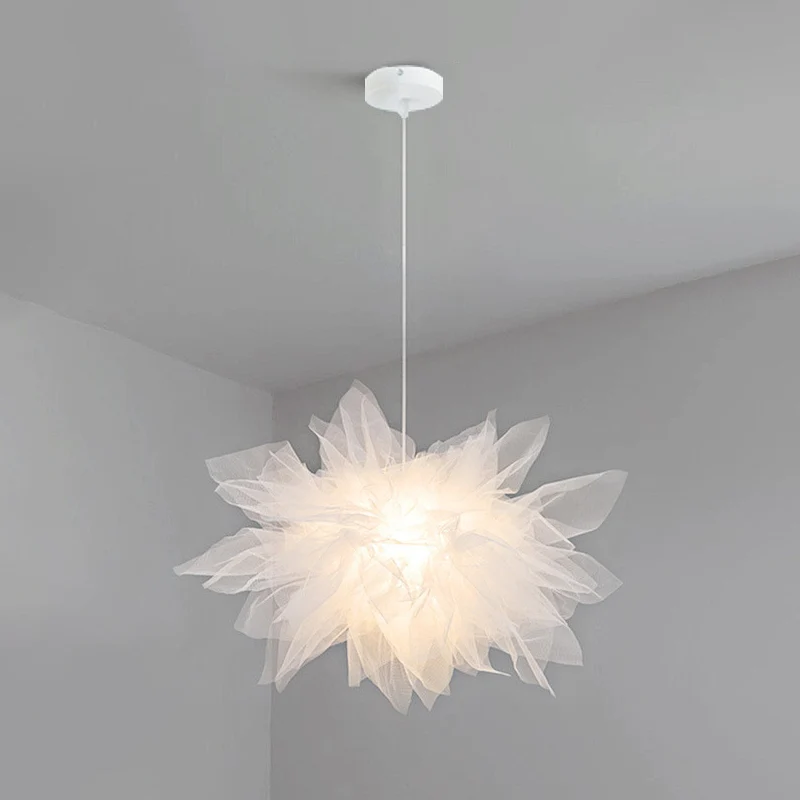 Gecertificeerd IP44 1 lichtbloem hangende verlichtingsarmaturen Scandinavische stijl stoffen hangende plafondlamp voor sla...