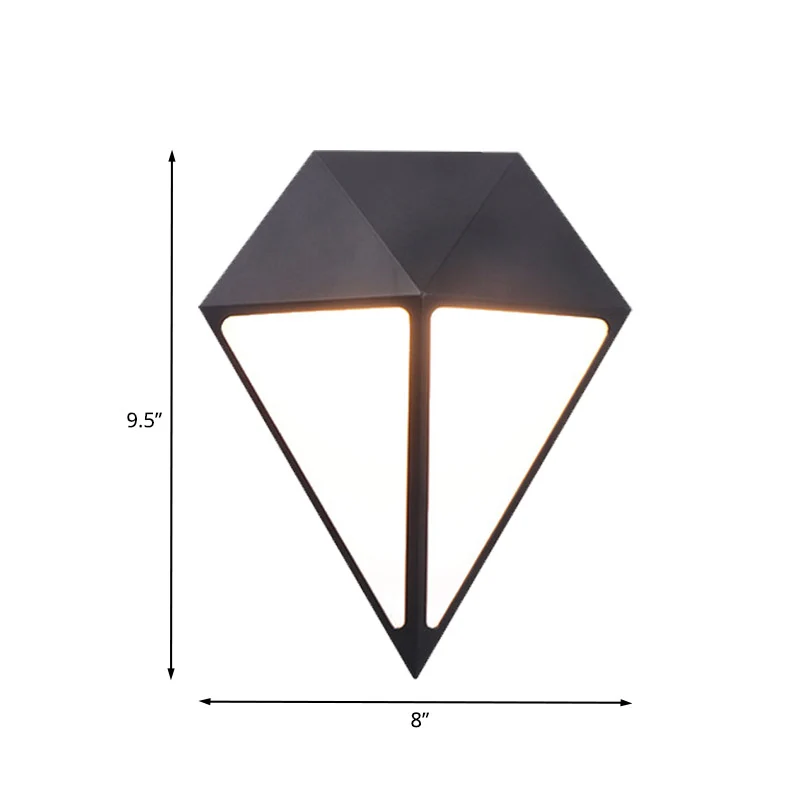 Modernistische Diamond Sconce Light Armatuur Metallic LED Trap Wandmontage Lamp Zwart, Wit/Warm/Natuurlijk Helder | Snel L...