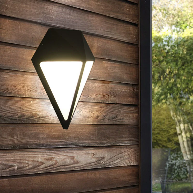 Modernistische Diamond Sconce Light Armatuur Metallic LED Trap Wandmontage Lamp Zwart, Wit/Warm/Natuurlijk Helder | Snel L...