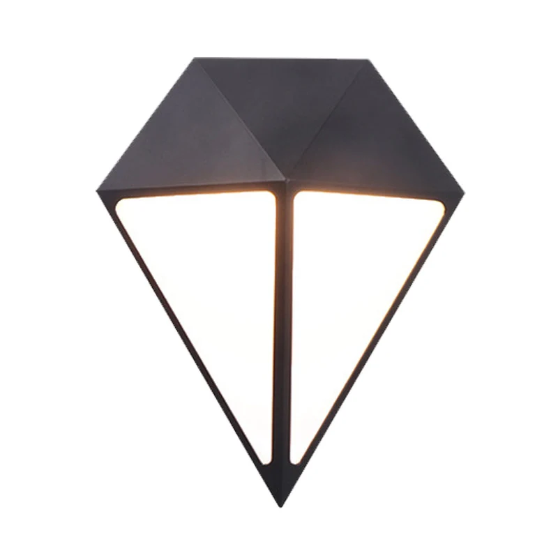 Modernistische Diamond Sconce Light Armatuur Metallic LED Trap Wandmontage Lamp Zwart, Wit/Warm/Natuurlijk Helder | Snel L...