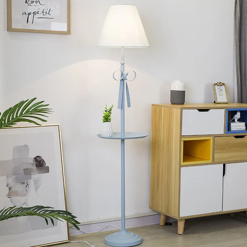 Premium Kwaliteit Kinderschijf leesvloerlamp metaal 1 kop woonkamer staande lamp roze/blauw met kegel blauw/roze/witte sto...
