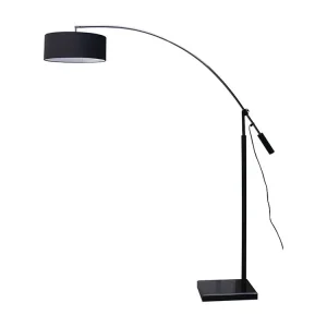 Premium Kwaliteit Staande lamp URBANO van metaal en katoen - Zwart - H. 175 cm