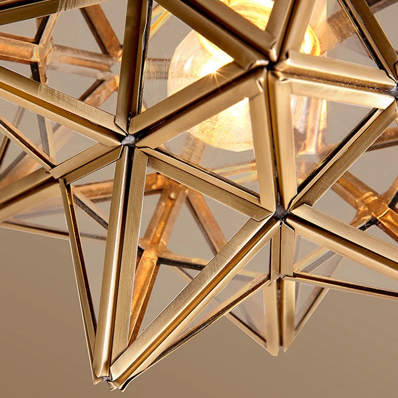 Star semi-inbouw plafondlamp oorspronkelijk helder/getextureerd wit glas 1-lamps plafondmontagelamp voor woonkamer | Snel...