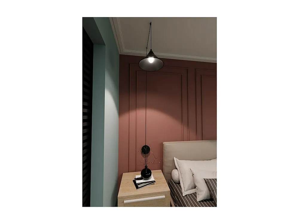 Suspension Abramo, Noir, 400x400x60 cm, EPIKASA - Incl. Garantie