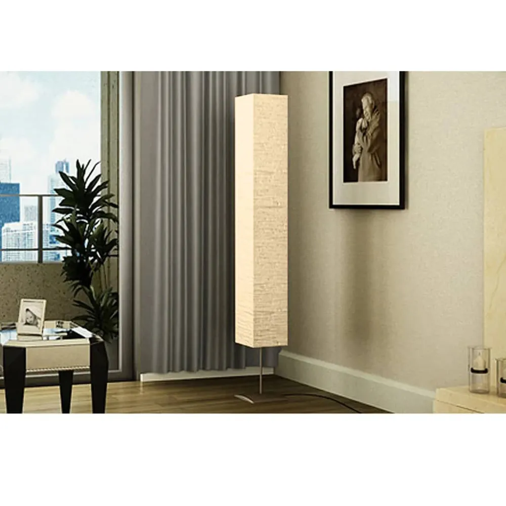 Vloerlamp met stalen standaard 170 cm natuurtint