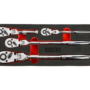 ARES 42040 - 4-Piece 72-Tooth Flex Head Ratchet Set