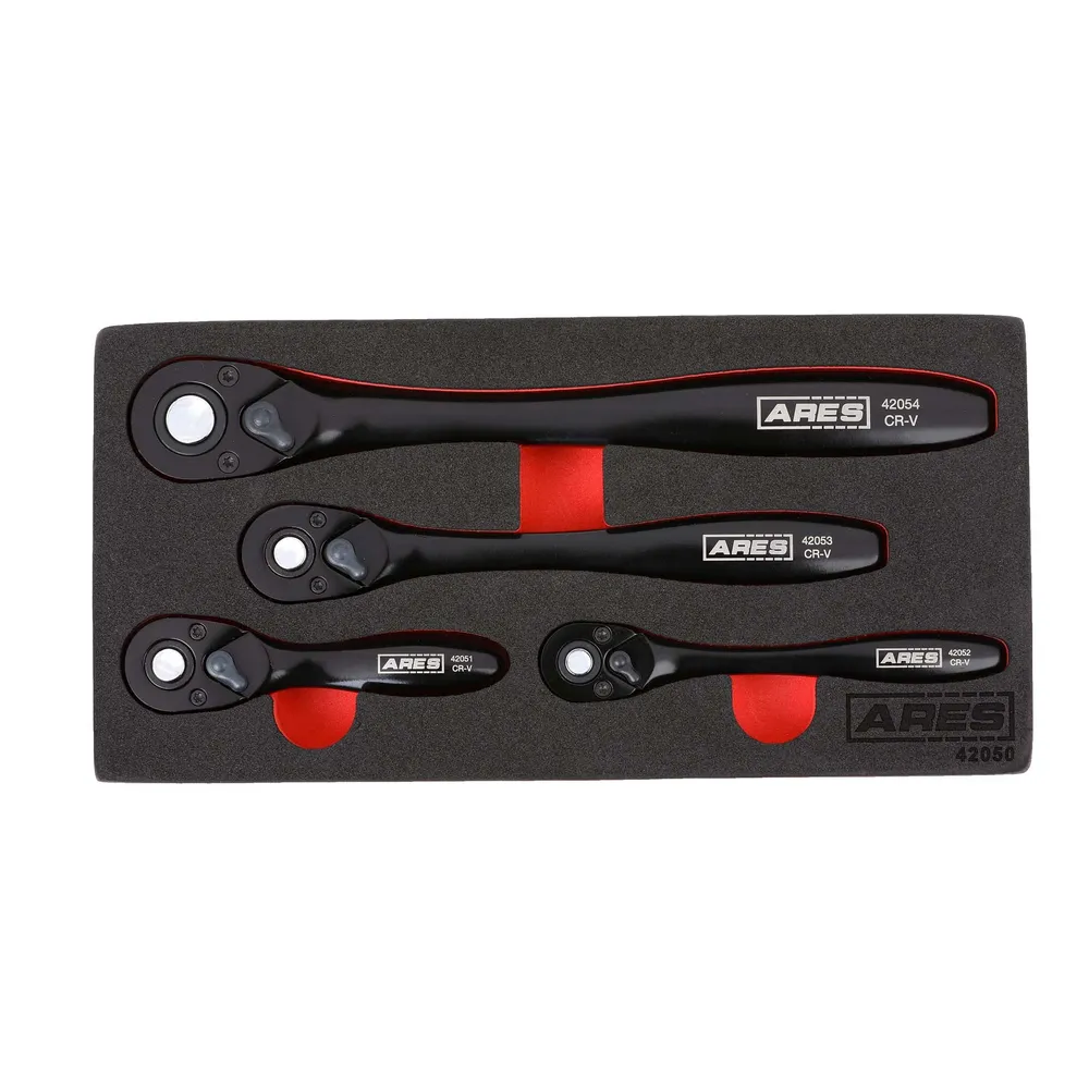 ARES 42050 - 4-Piece Duaal Tone 72-Tooth Ratchet Set