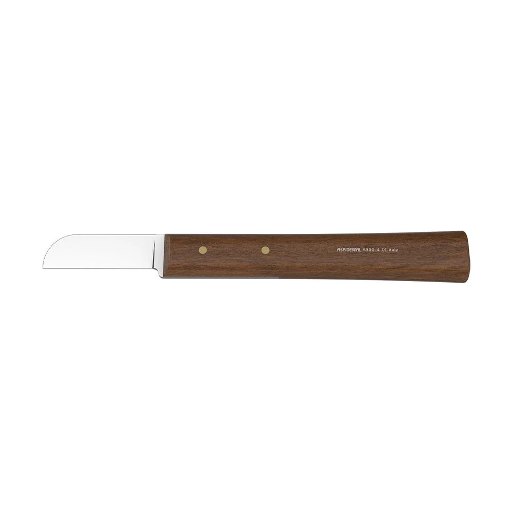 ASA Dental wooden sleeve knife 16 cm Stainless staal steel blade.