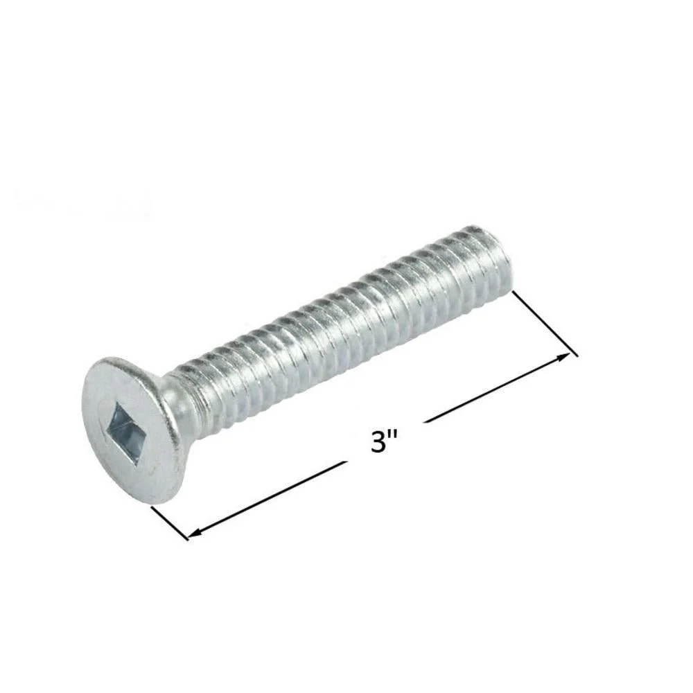 Flat Head 1/4-20 Thread Staal Machine Screw 3'' Length