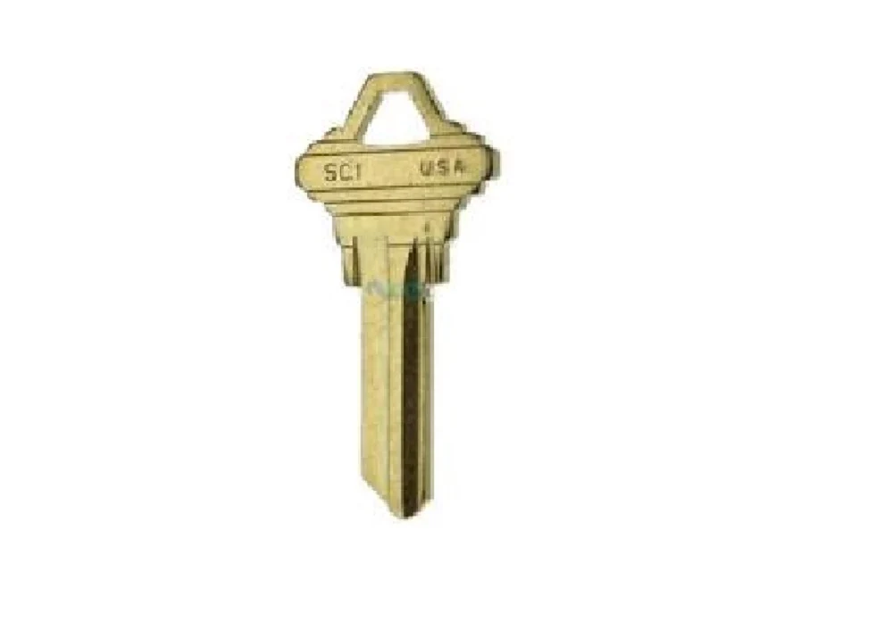 Kaba Ilco Key Blanks SC1-Brass, 50 Pack,