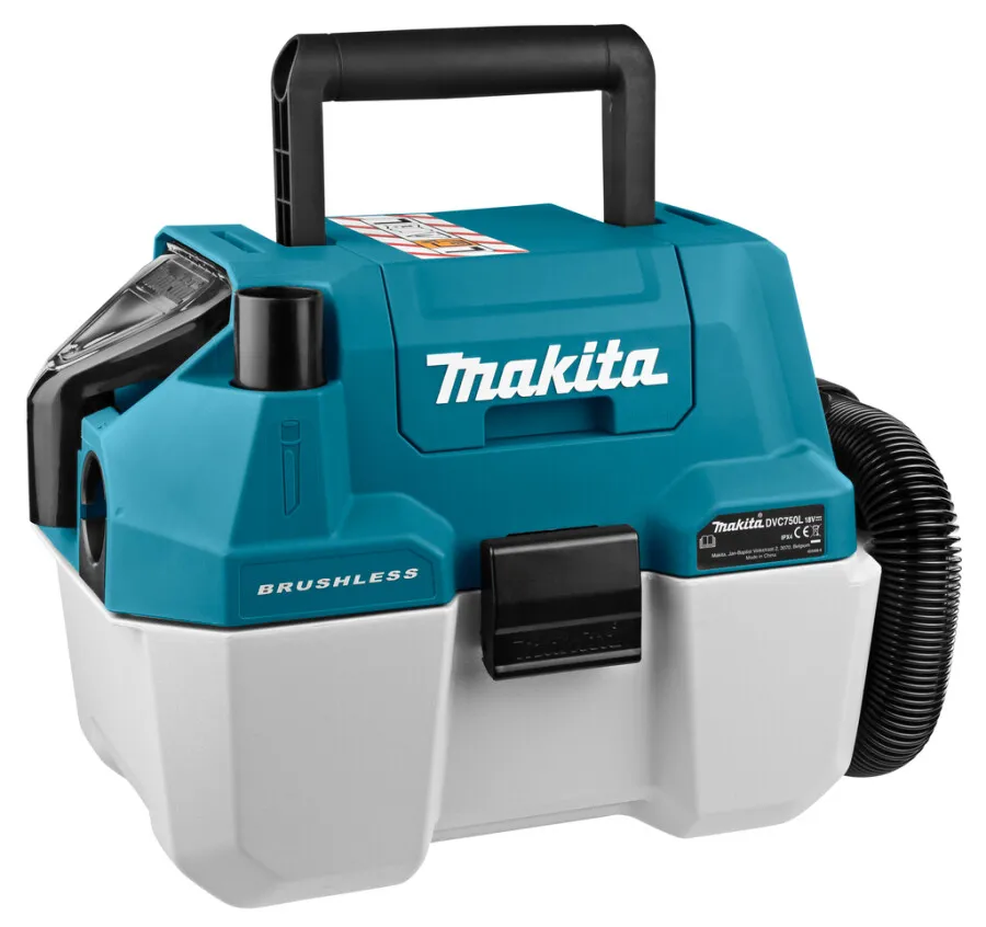 Industrieel Zwaar Belastbaar Makita accu stofzuiger droog/nat - DVC750LZX1 - 18V - excl. accu en lader - doos