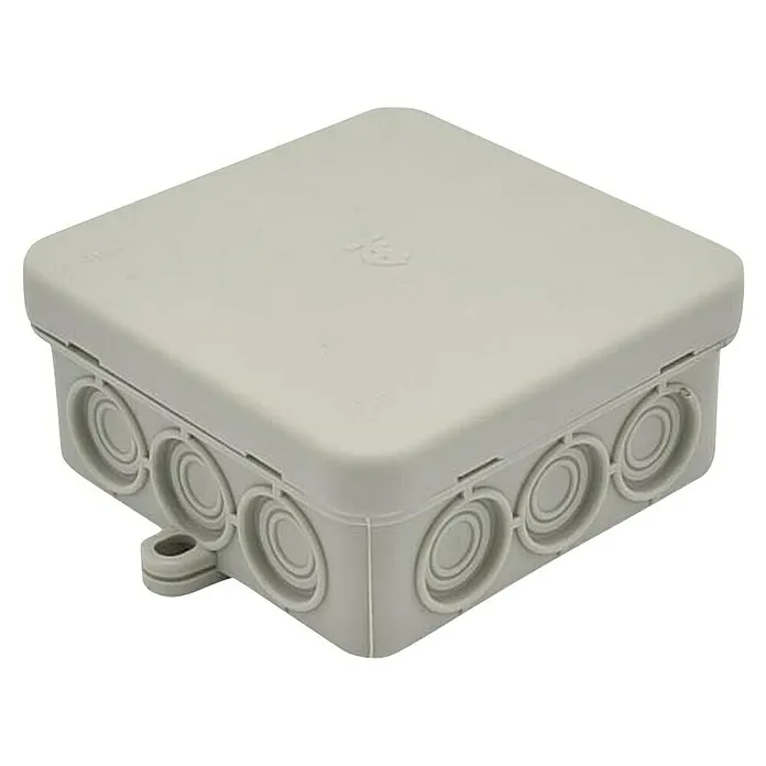 Kabeldoos Electro Terminal - 85 x 85 x 40 mm, Aantal kabelinvoeren: 12 st., Grijs met Lange Garantie