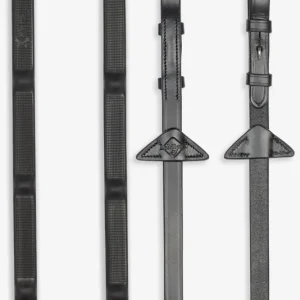 Ergo Grip Rubberen Reins Integrated Stops Black F