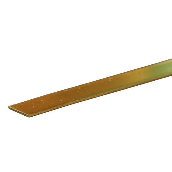 .032 x 1/2 Geel koper Strips, 10 Pieces