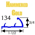 RVS Uitgelezen Tapdown Carpet Gripper - Hammered Gold - 480 Linear Feet