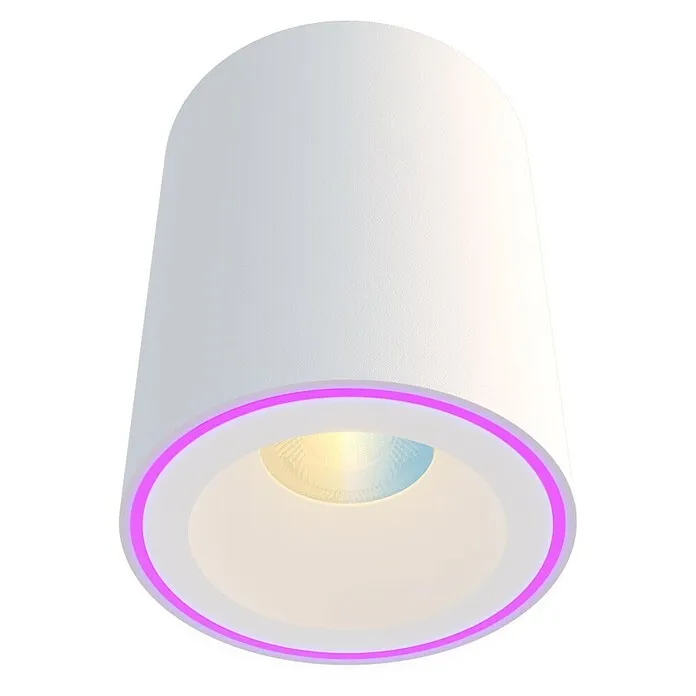Calex Led-plafondstraler, rond Halo LED opbouwspot - Ø x h: 100 x 125 mm, RGB