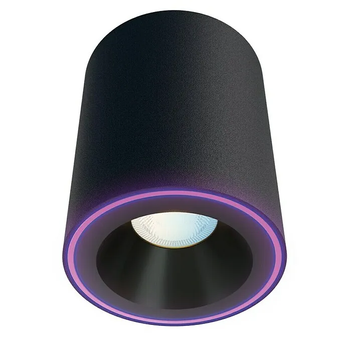 Calex Led-plafondstraler, rond Zelflerend Halo Opbouwspot - Ø x h: 100 x 125 mm, RGB