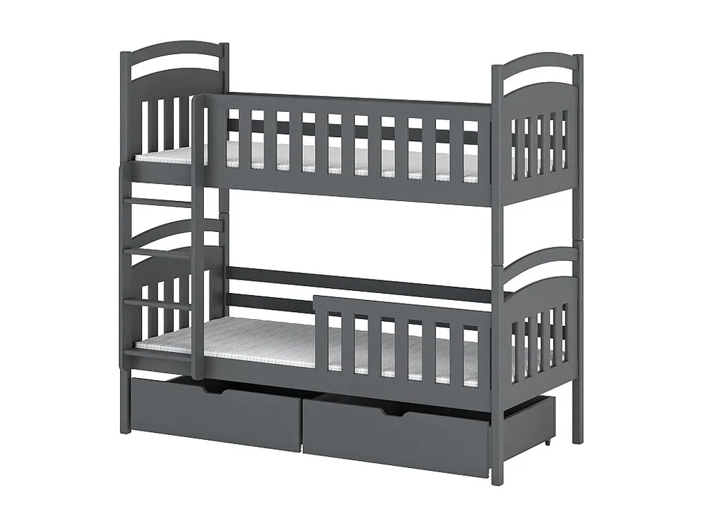 Stapelbed SEBUS BB004 90x190 cm Grafiet