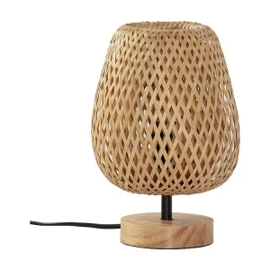 Energiezuinige LED Bedlamp Seiren van Bamboe, diameter 25 cm