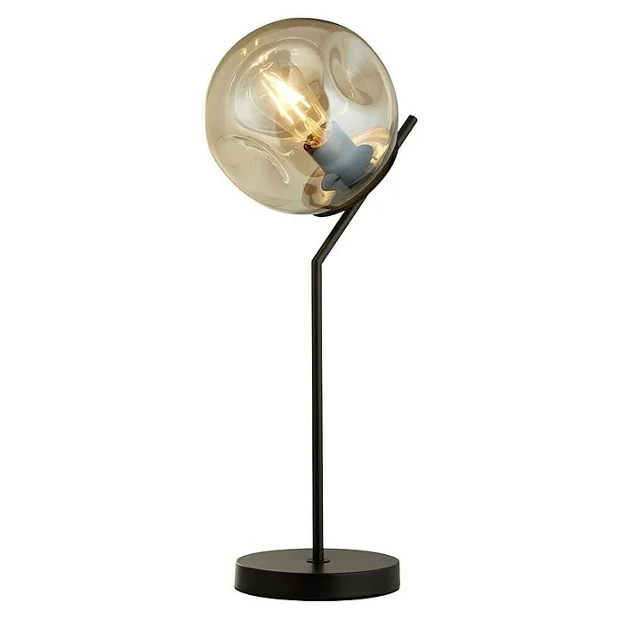 Gecertificeerd IP44 Searchlight Tafellamp Punch - l x b x h: 25 x 20 x 48 cm, Zwart, E27