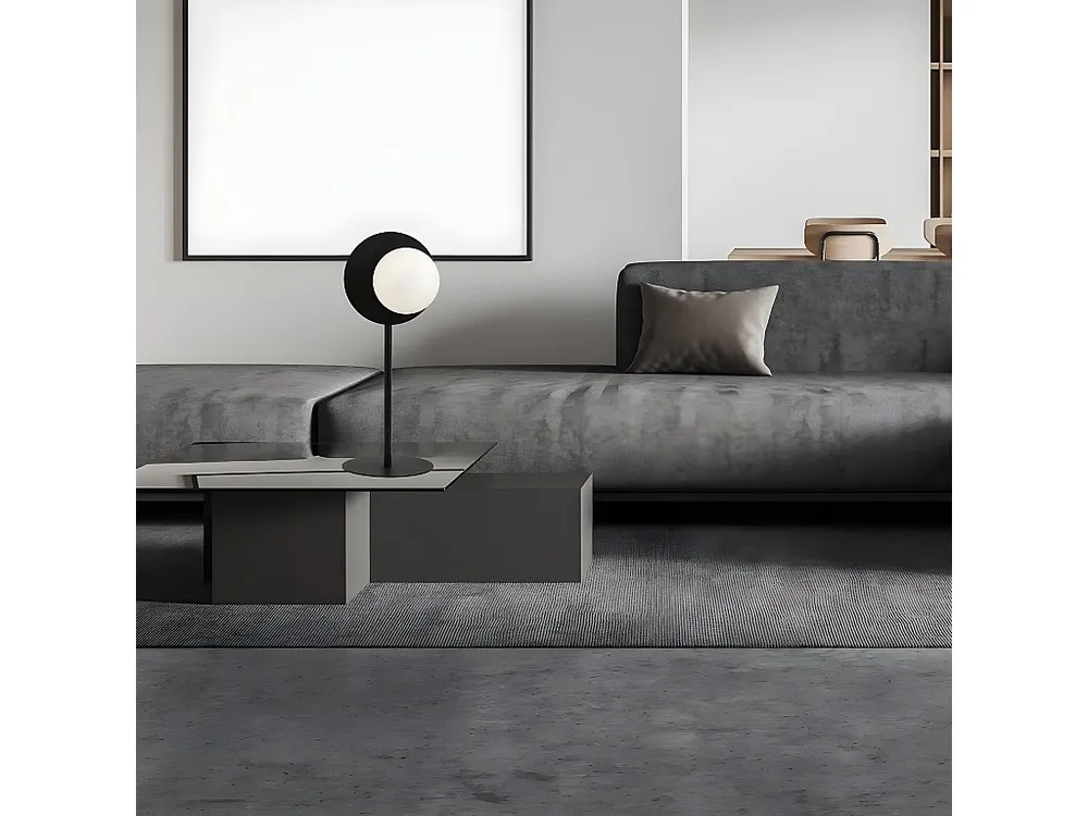 Lamp à Poser Oslo, Noir, 20x50x20 cm, EPIKASA - Incl. Garantie