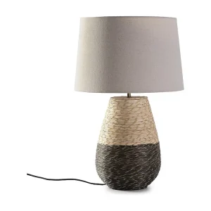 Tafellamp Botan van ongedwongen rotan, diameter 40,5 cm