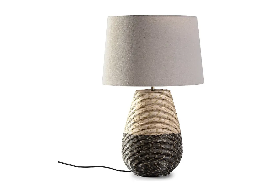 Tafellamp Botan van ongedwongen rotan, diameter 40,5 cm