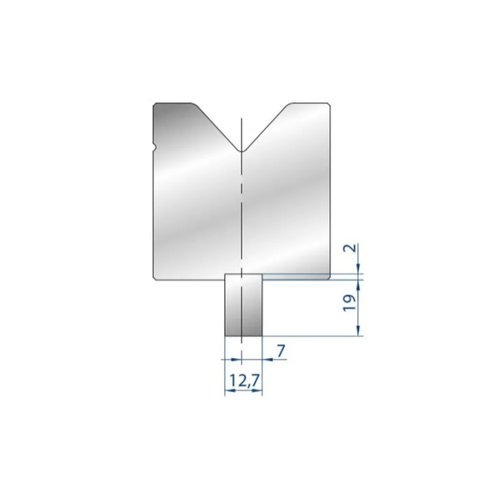 Part No. 8101 @ 412mm Tang on Request Base voor Metaalbewerking