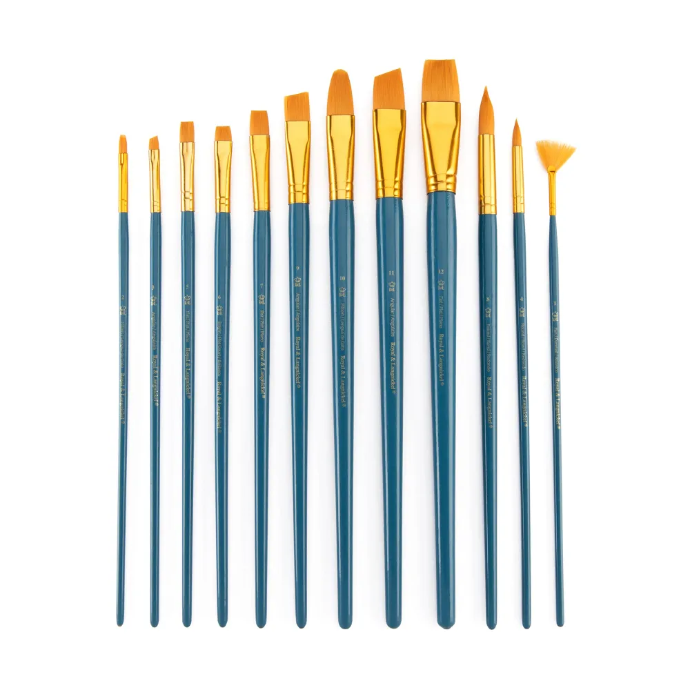 Royal & Langnickel - Gouden Taklon Brush Set (mango largo)
