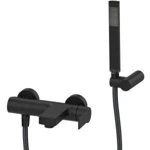 Wall-mounted bathtub mixer Paffoni duplex Tango series - Matte Black